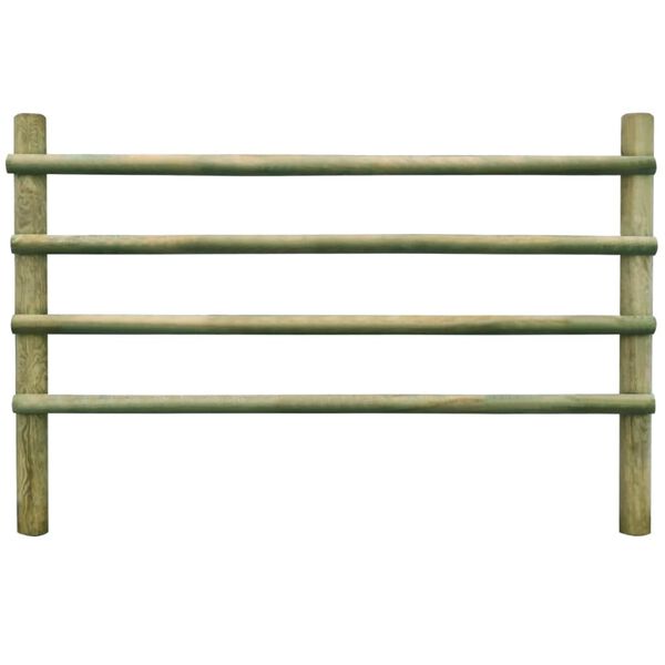 vidaXL Vrtna ograja impregnirana borovina 6 m