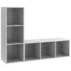 vidaXL TV omarica 2 kosa betonsko siva 107x35x37 cm iverna plo&scaron;ča