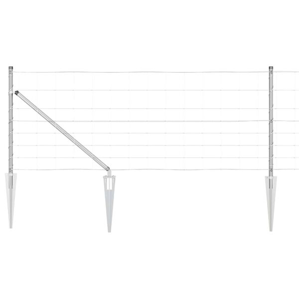 vidaXL Steber ograje. Cinkano 25 x 0,8 m Jeklo