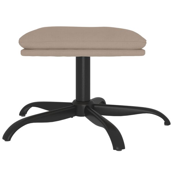 vidaXL Stolček za noge svetlo siv 60x60x36 cm tkanina iz mikrovlaken