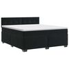 vidaXL Postelja boxspring z vzmetnico Črna 180 x 200 cm Žamet