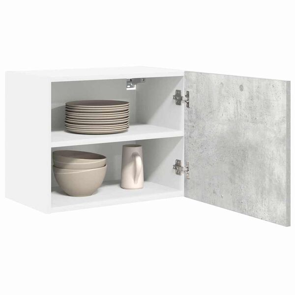 vidaXL Viseča omarica z vrati 2 pcs Beton sivo in bela 50 x 31 x 40 cm