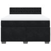 vidaXL Box spring postelja z vzmetnico črna 140x200 cm žamet
