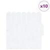 vidaXL Dekorativne nalepke 10 pcs Bela 30 x 30 x 0,8 cm