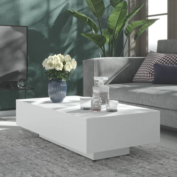 vidaXL Klubska mizica bela 100x49,5x31 cm inženirski les