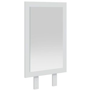 vidaxl Ogledalo FAUSKE Bela 43 x 3,5 x 77 cm Pravokotna