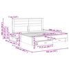 vidaXL Konstrukcija postelje Bela 180 x 200 cm Konstruiran les