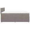 vidaXL Box spring postelja z vzmetnico taupe 140x200 cm blago