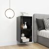 vidaXL Stenska omarica 2 kosa visok sijaj črna 37x37x37 cm