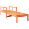 vidaXL Ležalnik vo&scaron;čeno rjav 199,5x62x55 cm trdna borovina