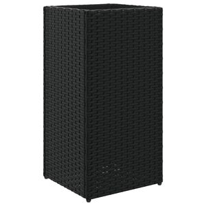 vidaXL Vrtno cvetlično korito črno 30x30x60 cm poli ratan