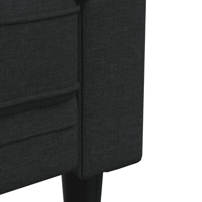 vidaXL Sedežna garnitura 2-delna črno blago