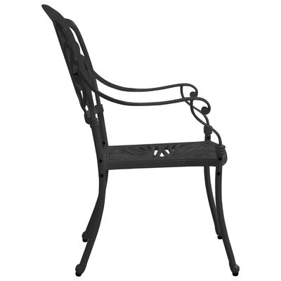vidaXL Vrtni stoli 2 kosa liti aluminij črni