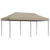 vidaXL Zložljivi pop-up &scaron;otor za zabave taupe 580x292x315 m