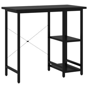 vidaXL Računalni&scaron;ka miza črna 80x40x72 cm MDF in kovina
