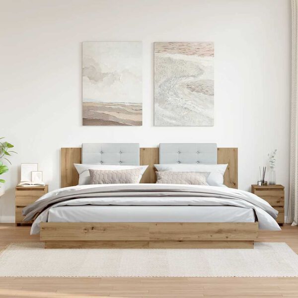 vidaXL Nočna omarica 2 kosa artisan hrast 30x30x40 cm inženirski les