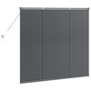 vidaXL Okenska roleta z zavesami Temno siva Aluminij