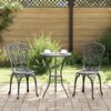 vidaXL Vrtnik Bistro Set 3 pcs Črna Aluminij