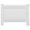 vidaXL Pokrov za radiator bel 112x19x81,5 cm MDF