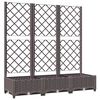 vidaXL Vrtno korito z re&scaron;etko rjavo 120x40x121,5 cm PP