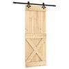 vidaXL Drsna vrata 80 x 210 cm Masiven borov les (neobdelan)