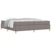 vidaXL Konstrukcija postelje z vzmetnico Taupe 200 x 200 cm blago