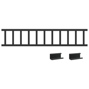 vidaXL Snežni varovalni sistem za strehe Črna 100 x 2,5 x 20 cm Jeklo