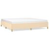 vidaXL Posteljni okvir brez vzmetnice krem 200x200 cm blago