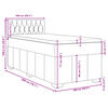 vidaXL Box spring postelja z vzmetnico črna 100x200 cm blago