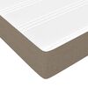 vidaXL Box spring postelja z vzmetnico taupe 180x200 cm blago