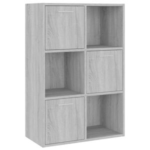 vidaXL Omara za shranjevanje siva sonoma 60x29,5x90 cm