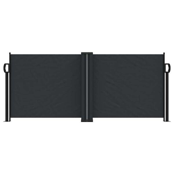 vidaXL Zložljiva stranska tenda črna 100x1000 cm