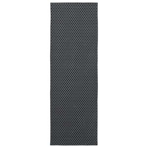 vidaXL Preproga runner ORIZ 1150 gsm Črn mrežast vzorec