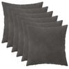 vidaXL Prevleka za blazino 6 pcs HEERLEN Temno siva 30 x 30 cm Žamet