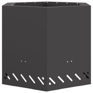 vidaXL Peč za ogenj brez dima Črna 58 x 58 x 51 cm Jeklo
