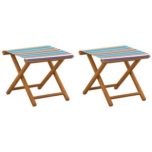vidaXL Ležalnik 2 pcs Trdna Eukaliptusova Les večbarvno