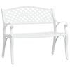 vidaXL Vrtna klop 102 cm liti aluminij bele barve