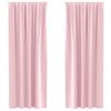 vidaXL Zavese za zatemnitev z obroči 2 pcs Baby roza 225 x 140 cm