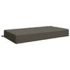 vidaXL Blazina za sedež SOEST 100% poliester Siva 120 x 60 x 15 cm