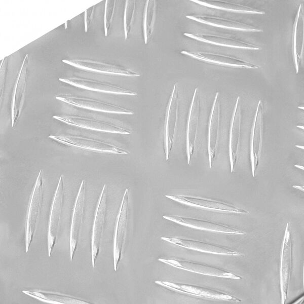 vidaXL Stopnice Pravokotna 15 pcs srebrna 60 x 18 cm Aluminij