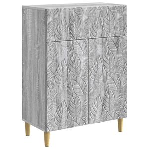 vidaXL Strani &scaron;al Siva Sonoma 66 x 34,5 x 90 cm Inženirski les