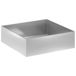 vidaXL Vrtni lonček Srebrna 80 x 80 x 30 cm Pocinkano jeklo