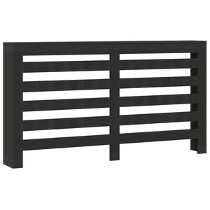 vidaXL Pokrov za radiator črn 175x20x82 cm inženirski les