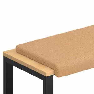 vidaXL Blazina za klop Sherpa tkanina Bež Globina 35 cm