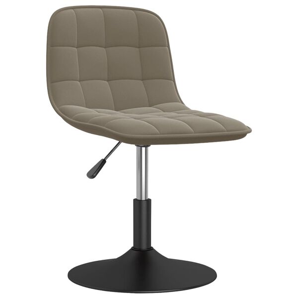 vidaXL Vrtljivi jedilni stoli 6 kosov svetlo siv žamet