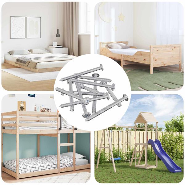 vidaXL Pohi&scaron;tveni vijaki 1400 pcs srebrna Jeklo