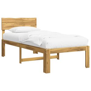 vidaXL Enojni okvir za posteljo z naslonom ROSTOCK Bela 75 x 190 cm
