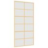 vidaXL Drsna vrata zlata 102,5x205 cm mat ESG steklo in aluminij