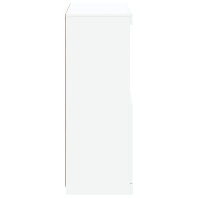 vidaXL Komoda z LED lučkami bela 60,5x37x100 cm