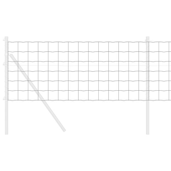 vidaXL Evropska ograja Siva 0.4 x 25 m PVC prevlečen železo